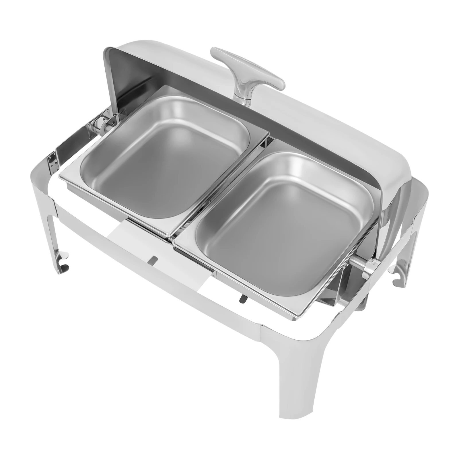 Pot chauffant pour aliments 9L, chauffe-aliments pour Buffet, récipient en acier inoxydable, chauffe-aliments professionnel, ensemble de Buffet avec dessus en rouleau 64x44cm