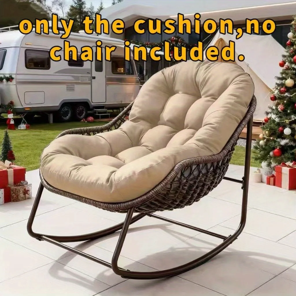 Black Friday Luxuriöses, verdicktes Hängesesselkissen, klassischer Stil, handwaschbares Polyester, ergonomisches Design, Innen-/Außengebrauch Image