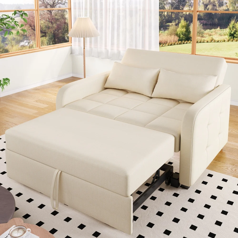 Multifunktionales Klappschlafsofa, Sofa mit verstellbarer Rückenlehne, ideal für kleine Wohnungen und Studentenwohnheime, 180 x 127 cm großes Komfort-Schlafsofa