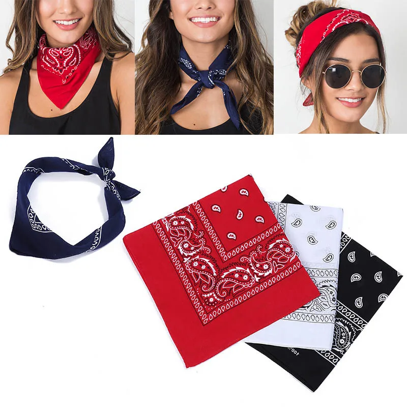 1PC Neueste Baumwolle Hip-hop Bandanas Für Männlich Weiblich Kopf Schal Schals Armband Vintage Tasche Handtuch Heißer Verkauf 55*55cm