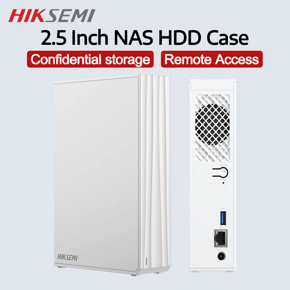 HIKSEMI NAS Network Attached Storage 2,5'' Zoll HDD/SSD Haushaltsaufbewahrung Zuhause mit automatischer Backup-Fernzugriff und Teilen von Daten Image