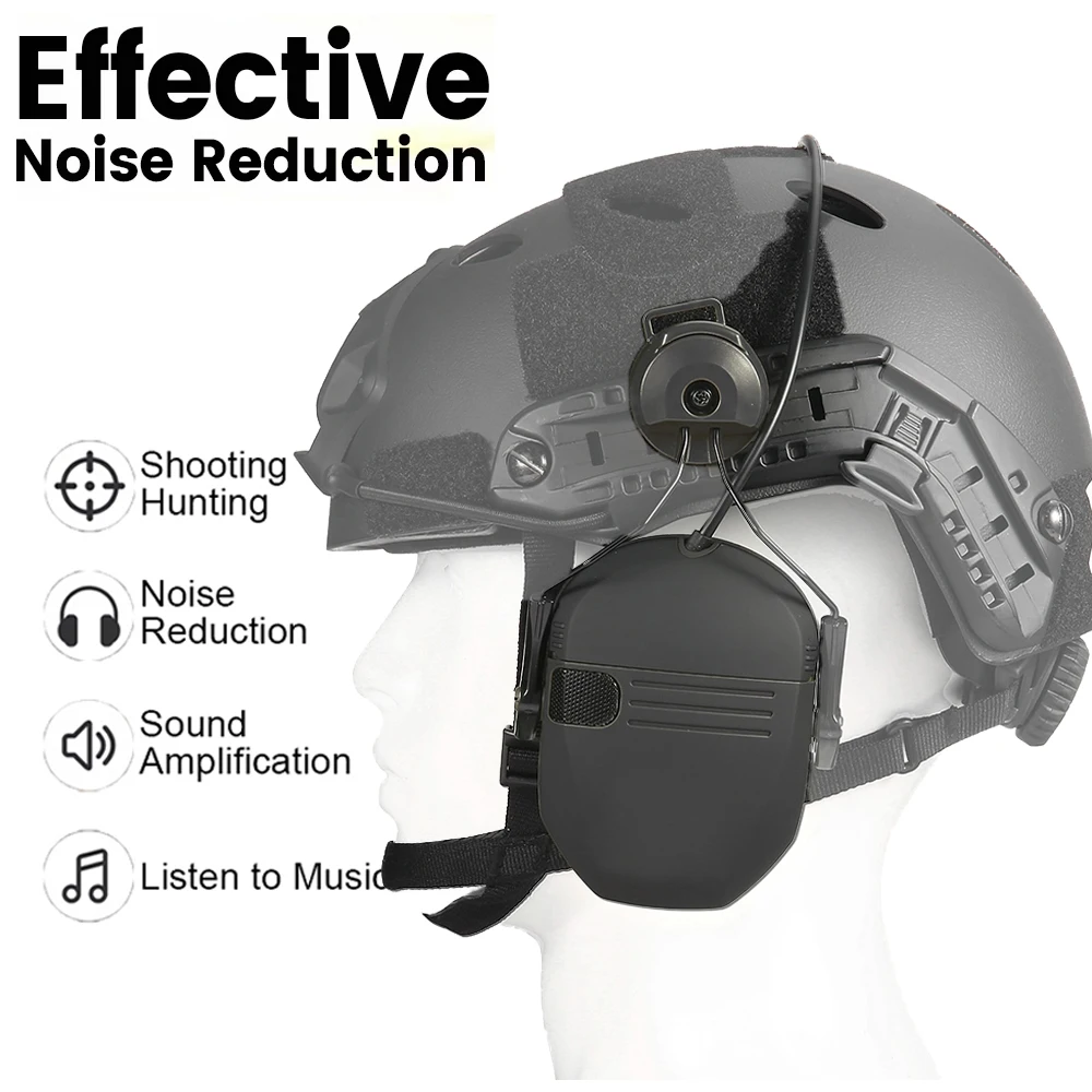 Taktische Elektronische Schieß-Ohrenschützer Outdoor-Jagd Geräuschaufnahme Lärmreduzierung Gehörschutz-Kopfhörer Image