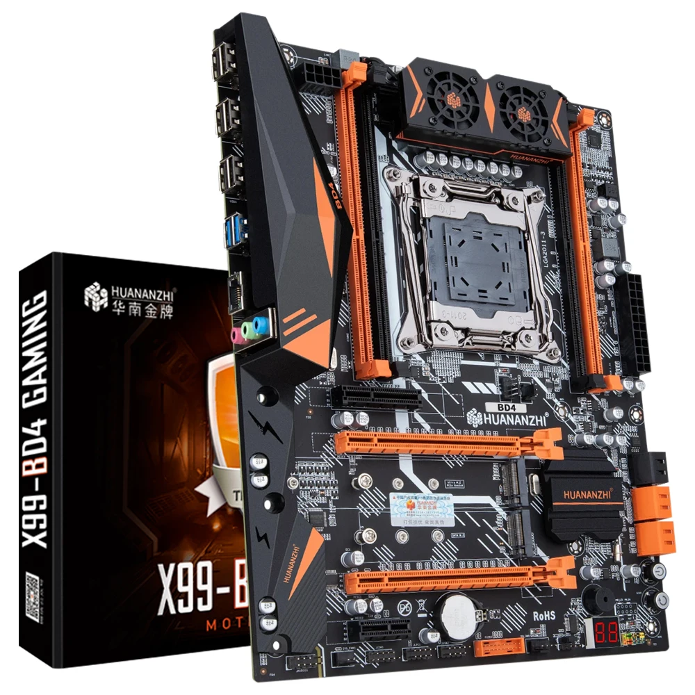 HUANANZHI X99-BD4 Motherboard unterstützt Intel LGA2011-3 Plattform Prozessor DDR4 4-Kanal 2400/2133/1866 MHz 128 GB Motherboard Image