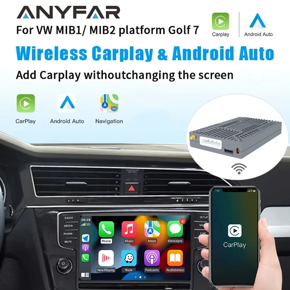 Drahtloses Carplay für VW Volkswagen Golf7 Tiguan Lamando Magotan Phideon Teramont mit MIB1/MIB2 Original-Bildschirm-Upgrade-Modul Image