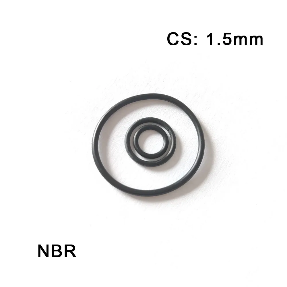 Guarnizione O-ring in gomma NBR CS 1,5 mm Rondelle in gomma nitrilica butadiene diametro esterno 4,5 mm ~ 90-105 mm Guarnizione elastica Guarnizione acqua Resistente all'olio