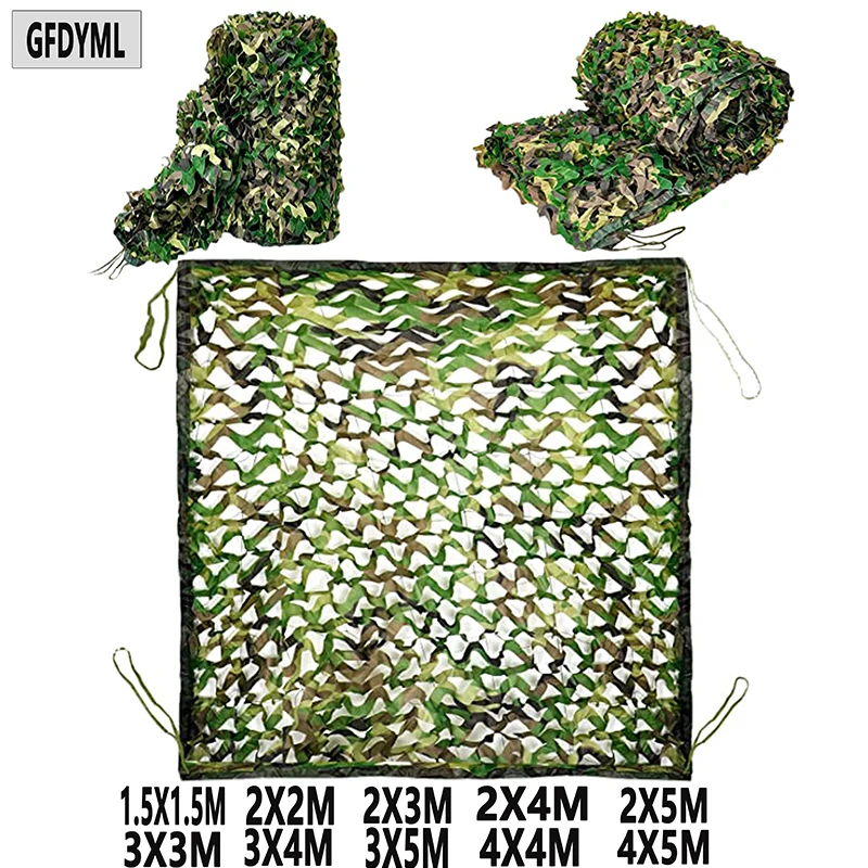 Verstärktes Militär-Camouflage-Netz, Jagd-Camouflage-Netz, Auto-Zelt, Pavillon, Schattennetz, weiß, Camo, echtes Blau, Grün, Schwarz, Beige, Weiß, 2 x 2 m, 4 x 5 m Image