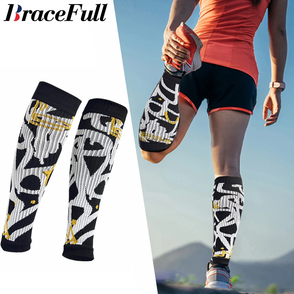 1 Paar Bein-Kompressionshülsen, Wadenstützhülsen zur Schmerzlinderung der Beine, bequeme und sichere fußlose Socken für Fitness, Laufen Image