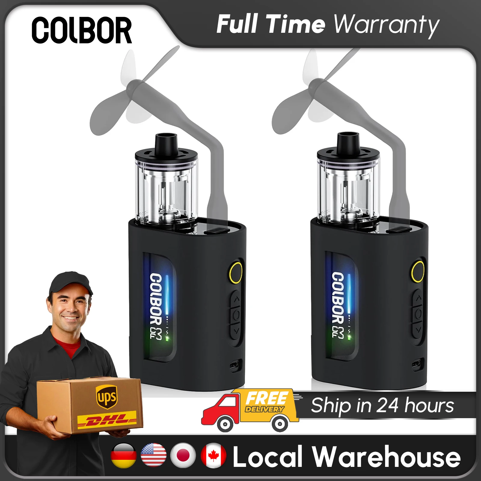 COLBOR CF3 Mini-Nebelmaschine mit Fernbedienung, tragbare Nebelmaschine mit 60er ° Neigungsschutzgerät für die Fotografie Trockeneis Image