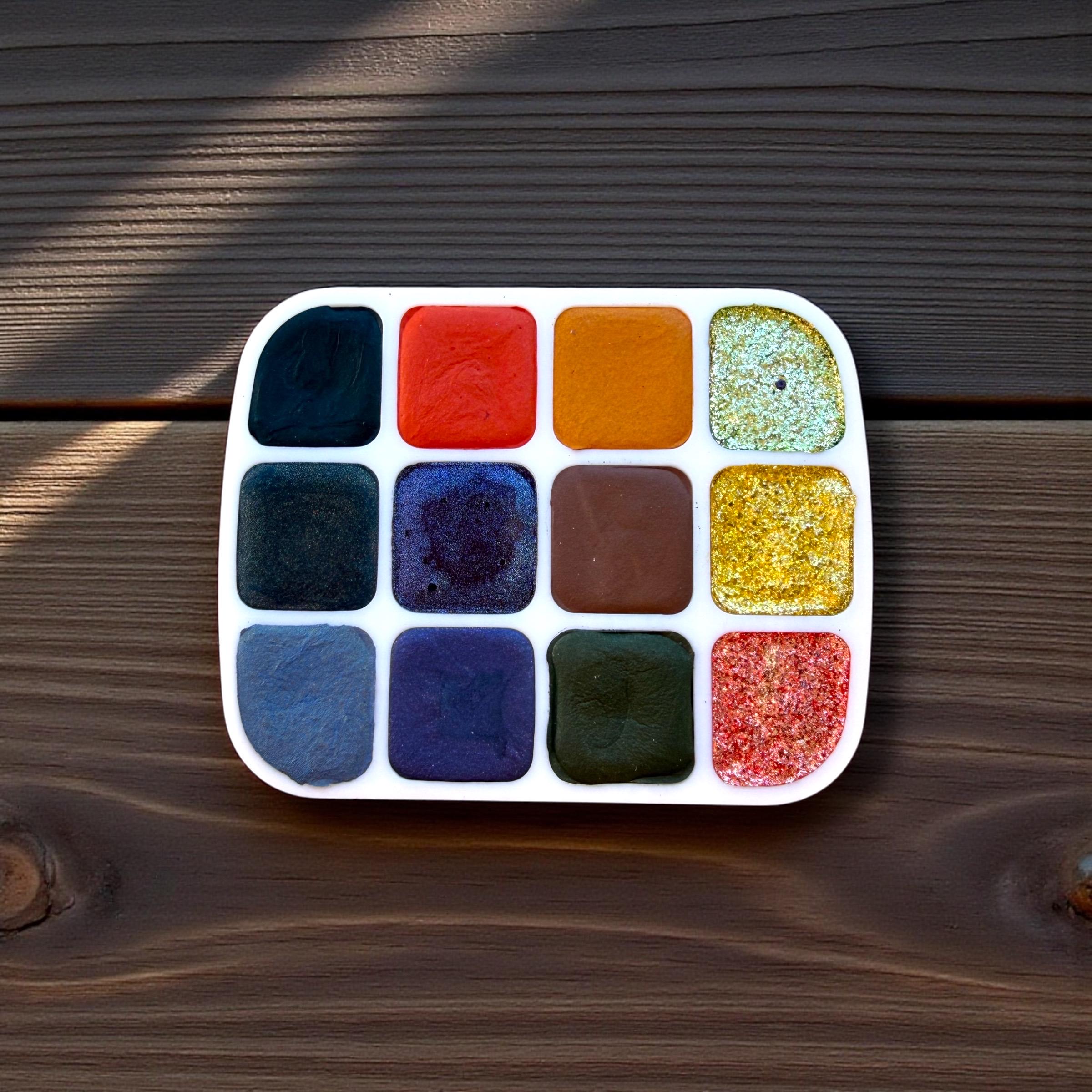 Set di acquerelli / Tavolozza di acquerelli / Acquerelli cromati / Pittura fatta a mano / Acquerelli / Acquerelli / Acquerelli fatti a mano /