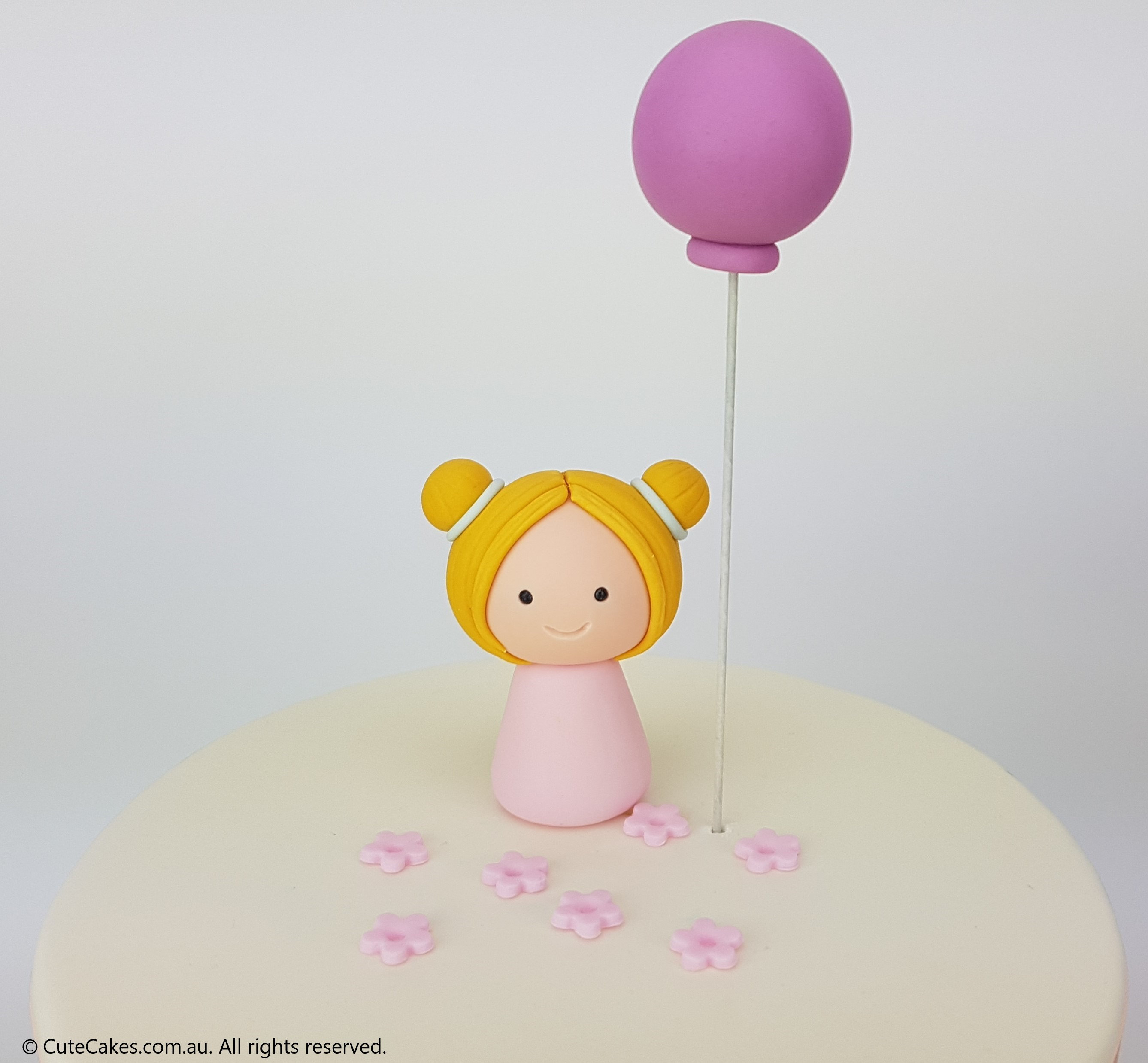 Set di decorazioni per torte per bambine, decorazioni per torte per bambine, fiori in fiore, nome ed età, statuetta commestibile in pasta di zucchero,