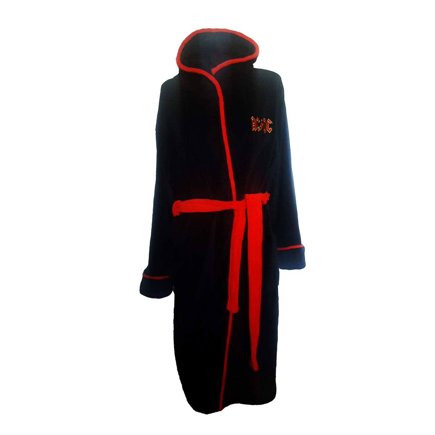 ACDC AC/DC Unisex Adult Logo Coral Fleece Dressing Gown (black) - Size L/XL | ACDC Sale | Discount Designer Brands
