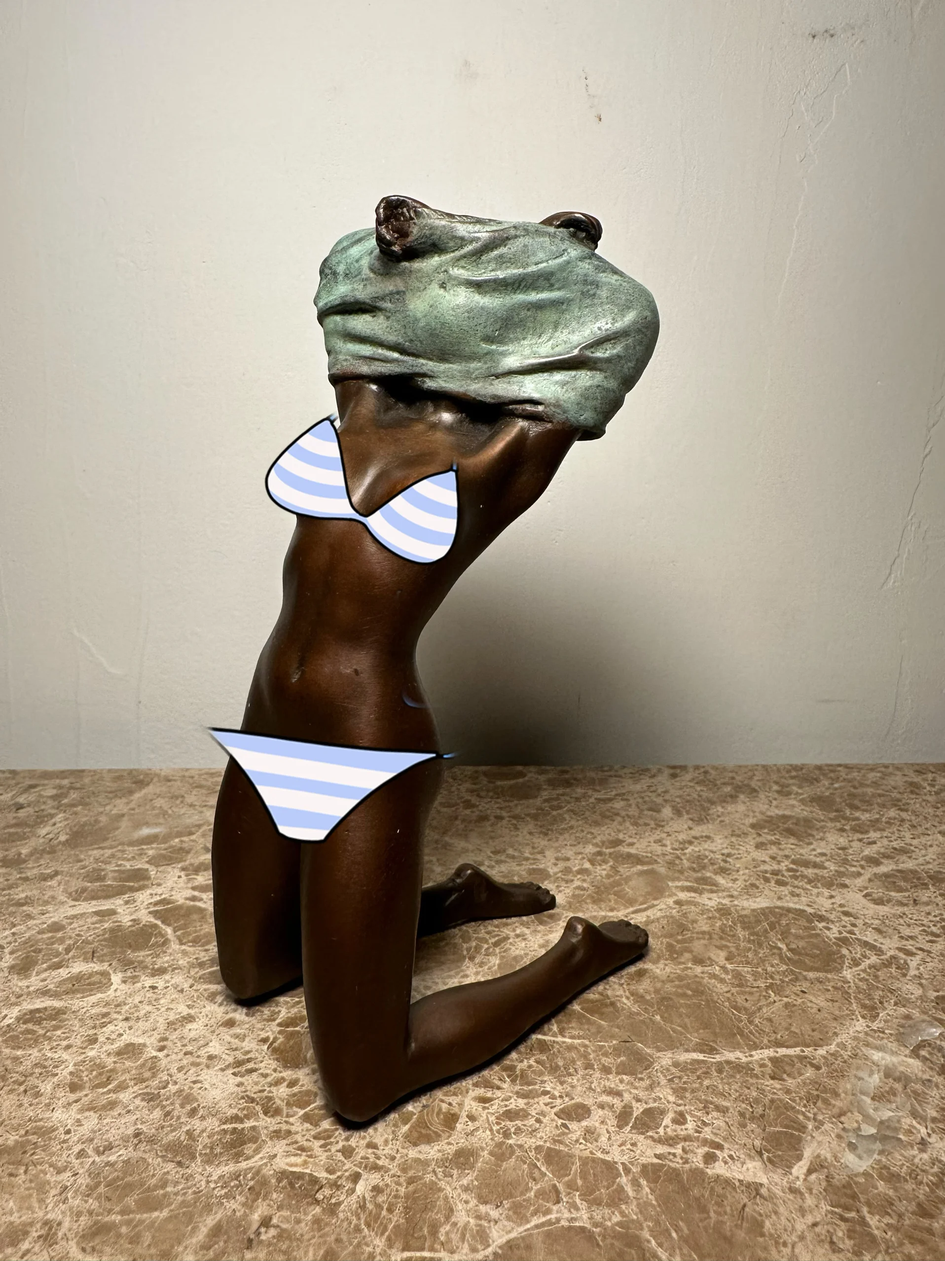 Bronze Nude Statue Sexy Girl Bronze Kneeled Nude Female Skulptur Casting Nackte Frau Figur Kunst Dekor Sammlerstück