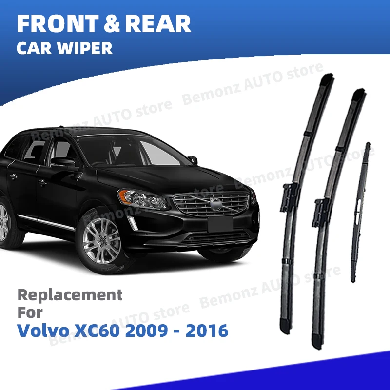 LHD Vorne Hinten Scheibenwischerblätter Für VOLVO XC60 MK1 2009-2016 3x Windschutzscheibe Essuie glace Limpiaparab Bürsten Zubehör Image