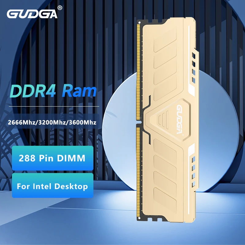 GUDGA DDR4 8 GB/16 GB/32 GB 3600 MHz/4000 MHz/3200 MHz 288-Pin DIMM RAM CL18 1,2 V mit Kühlkörper für Desktop-PC Image