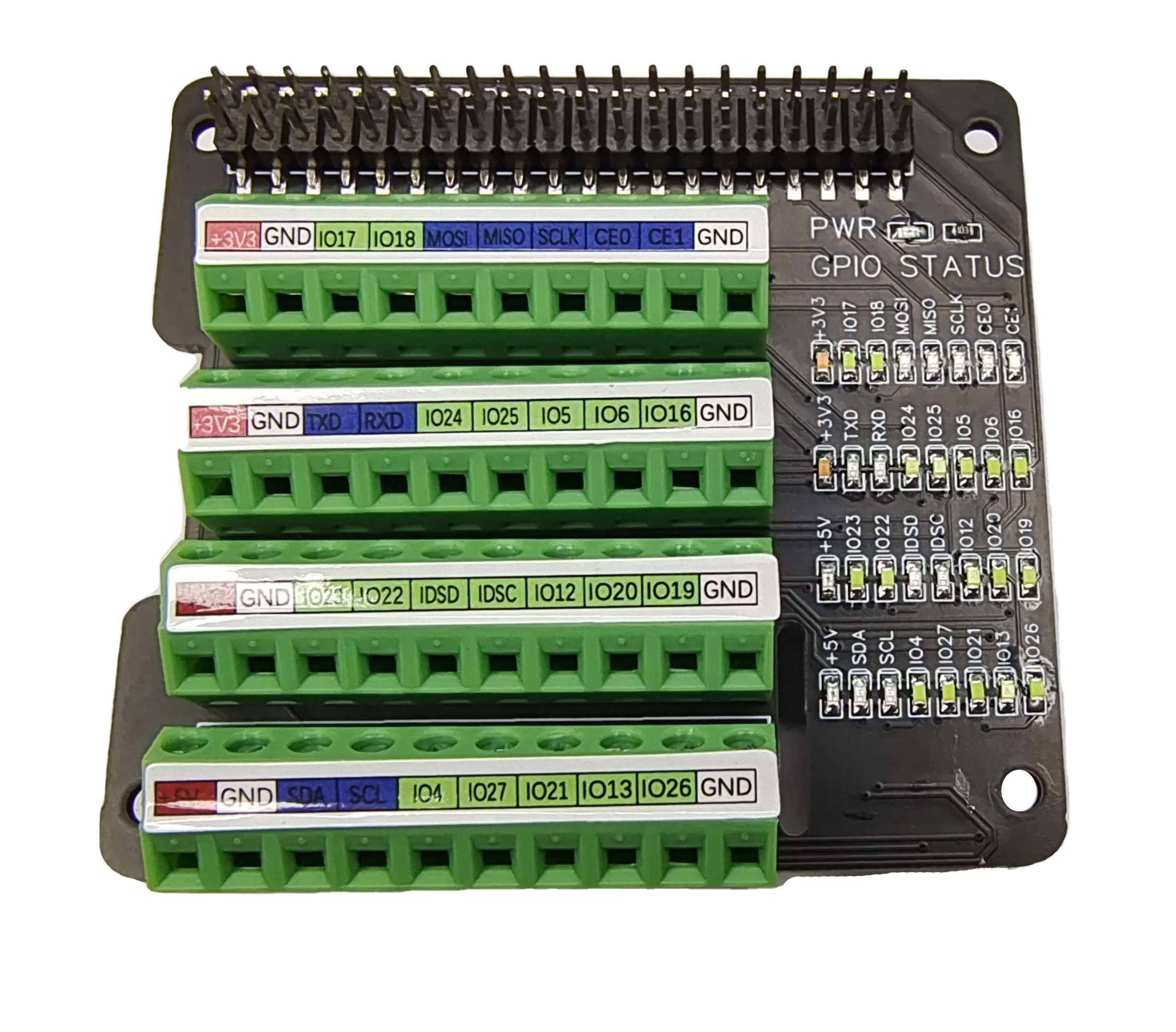 Raspberry Pi 4 GPIO-Erweiterungsplatine Breakout GPIO Schraubklemmenhut für Raspberry Pi Image