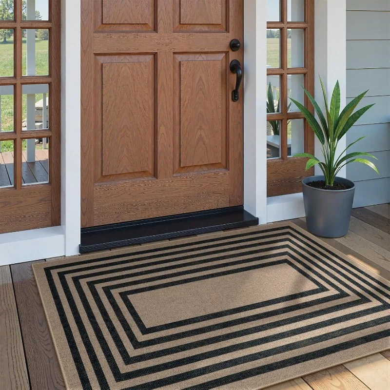 Simple Solid Color High-end Anti Slip Mat Living Room Entrance Porch Carpet Bedroom Kitchen Modern Geometric Art Rug