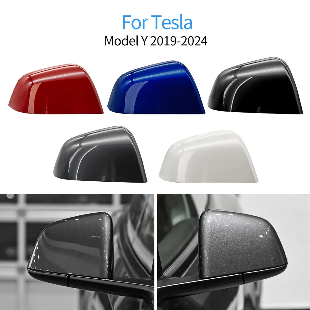 Per Tesla Model Y 2019-2024 Tappo specchietto retrovisore auto Sinistra Destra Porta Specchietto retrovisore Accessorio copertura teschio 1495593 1495594-00-A