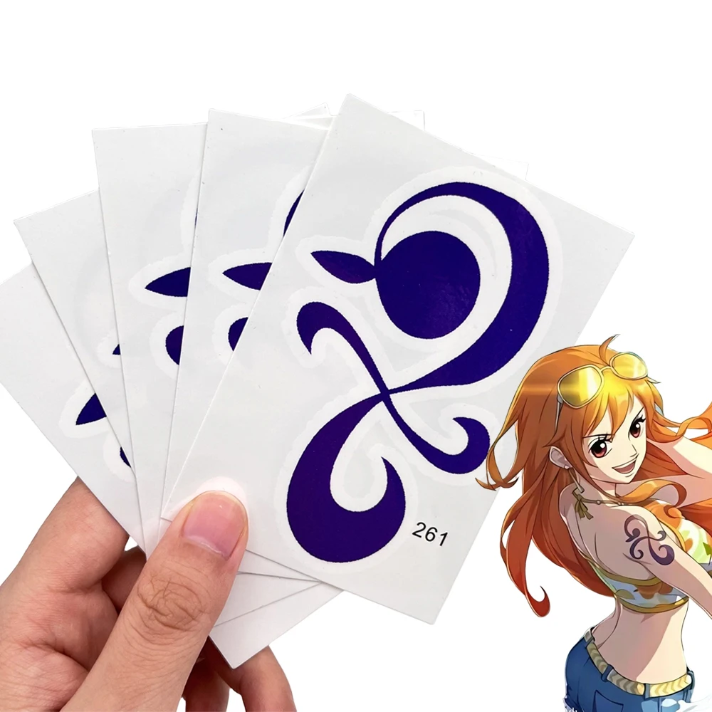 Adesivo per tatuaggi Anime Nami Cosplay Impermeabile tatuaggio finto Festa in maschera Adesivi per tatuaggi sexy Prop Accessori per Halloween