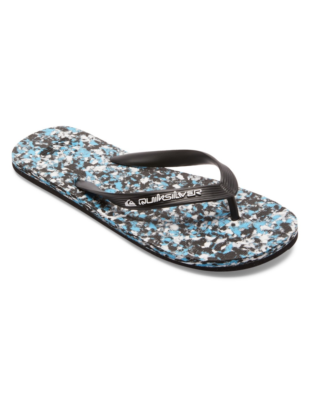 Sandale QUIKSILVER "Molokai Recycled", Herren, Gr. 7(40), blau (schwarz, blau, blau), Obermaterial: Synthetikmaterial / Außensohle: Moosgummi, Schuhe Sandale