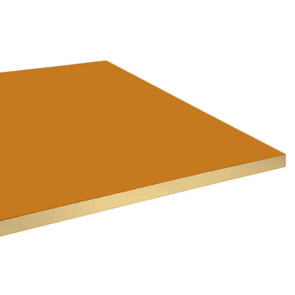 RestooTab - Tischplatte 110x70 Dekor Ocker maggese Kanten messingfarben Image