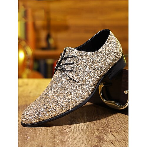 Lila Herren-Anzugschuhe aus Kunstleder – einzigartiges Muster für Hochzeiten und stilvolle Anlässe Image