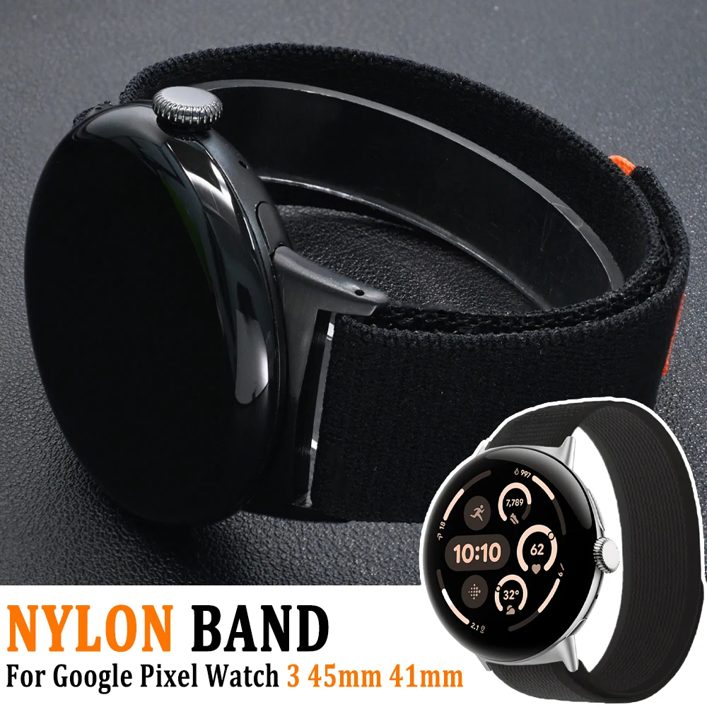 Weiches Nylon-Schlaufenarmband für Google Pixel Watch 3 45 mm Outdoor-Sportarmband für Pixel Watch 3 Unisex-Armbandzubehör Image