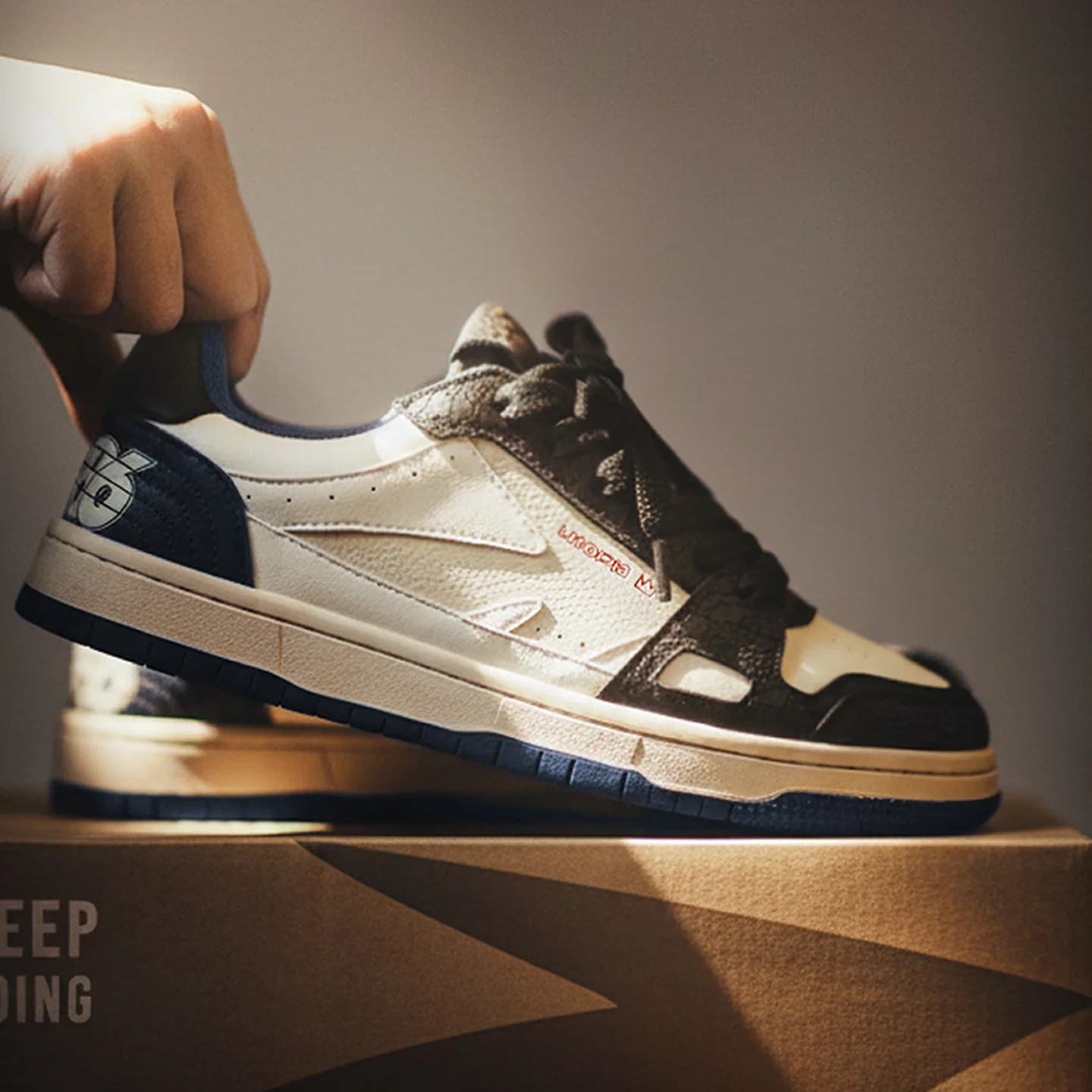 Maden Vintage Color-Block 86 Skate-Schuhe Herren Low-Top-Schnürschuhe Trendige Casual Board-Schuhe Straßensport-Skateboard-Schuhe