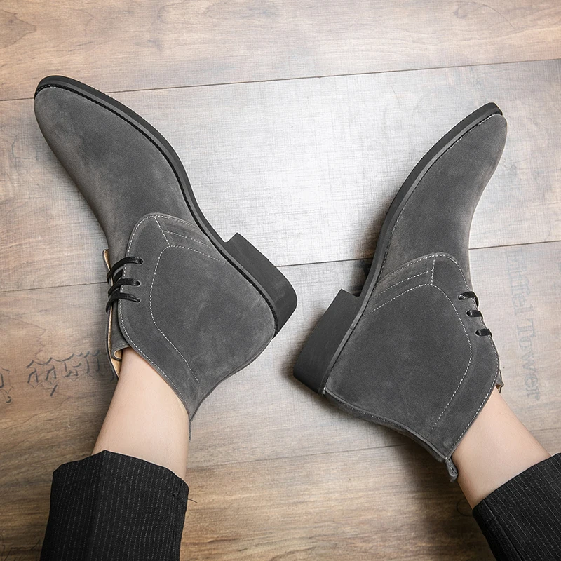 Chelsea Stiefel männer Retro Leder Schuhe Casual Business Party Stiefel Männer Freizeit Formale Schuhe Chaussures Hommes Zapatillas