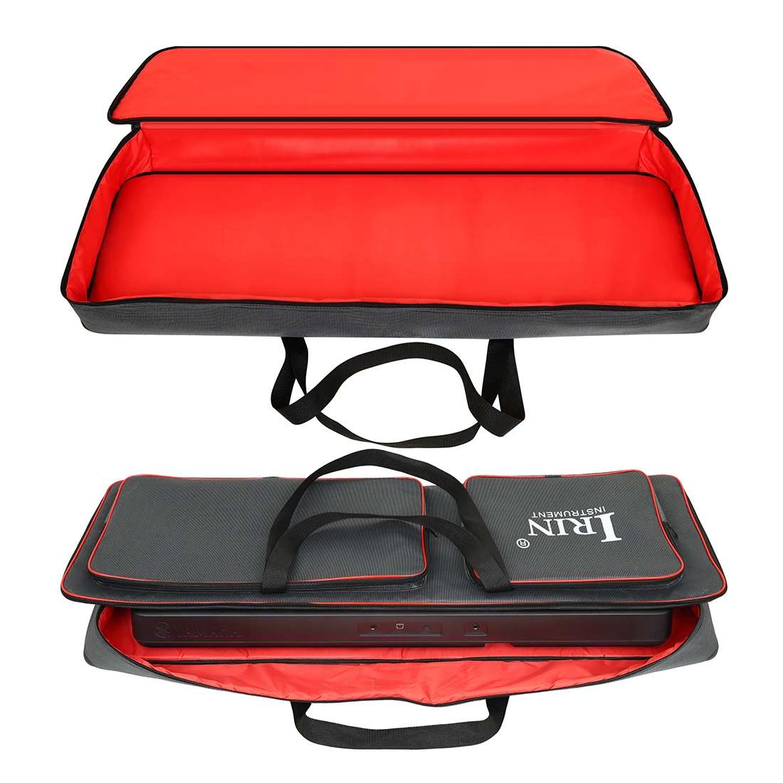 IRIN 61 Tastatur-Rucksack-Tasche, Schutzhülle für elektronisches Klavier, 10 mm dicke Füllung, 61 Tasten, elektronische Tastatur-Tasche für elektronische Orgel Image