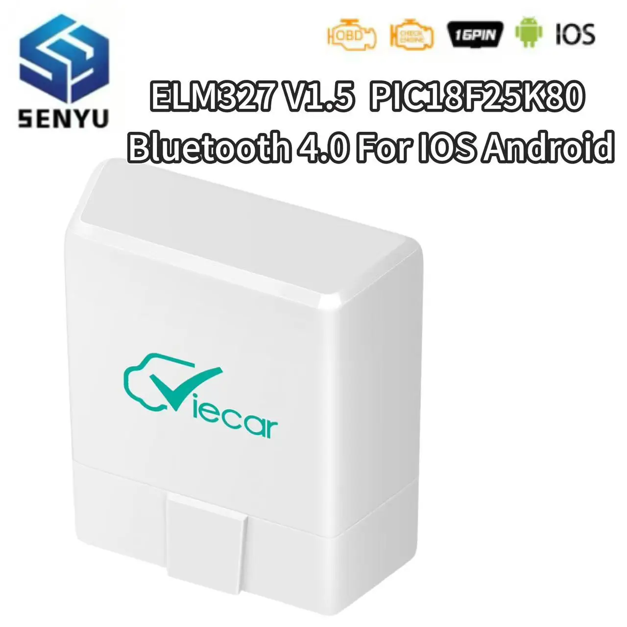 Viecar ELM327 V1.5 PIC18F25K80 Bluetooth 4,0 Für IOS Android ELM 327 V 1 5 Auto OBD 2 OBD2 Diagnose Scanner Werkzeuge Code Reader Image