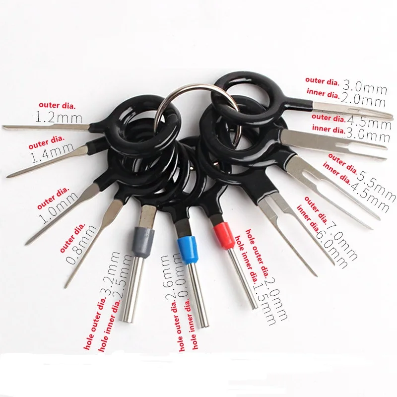 Universal 11/18/36/41 Pcs Automotive Stecker Terminal Removal Tool Auto Elektrische Draht Crimp Stecker Schlüssel Pin extractor Kit Image