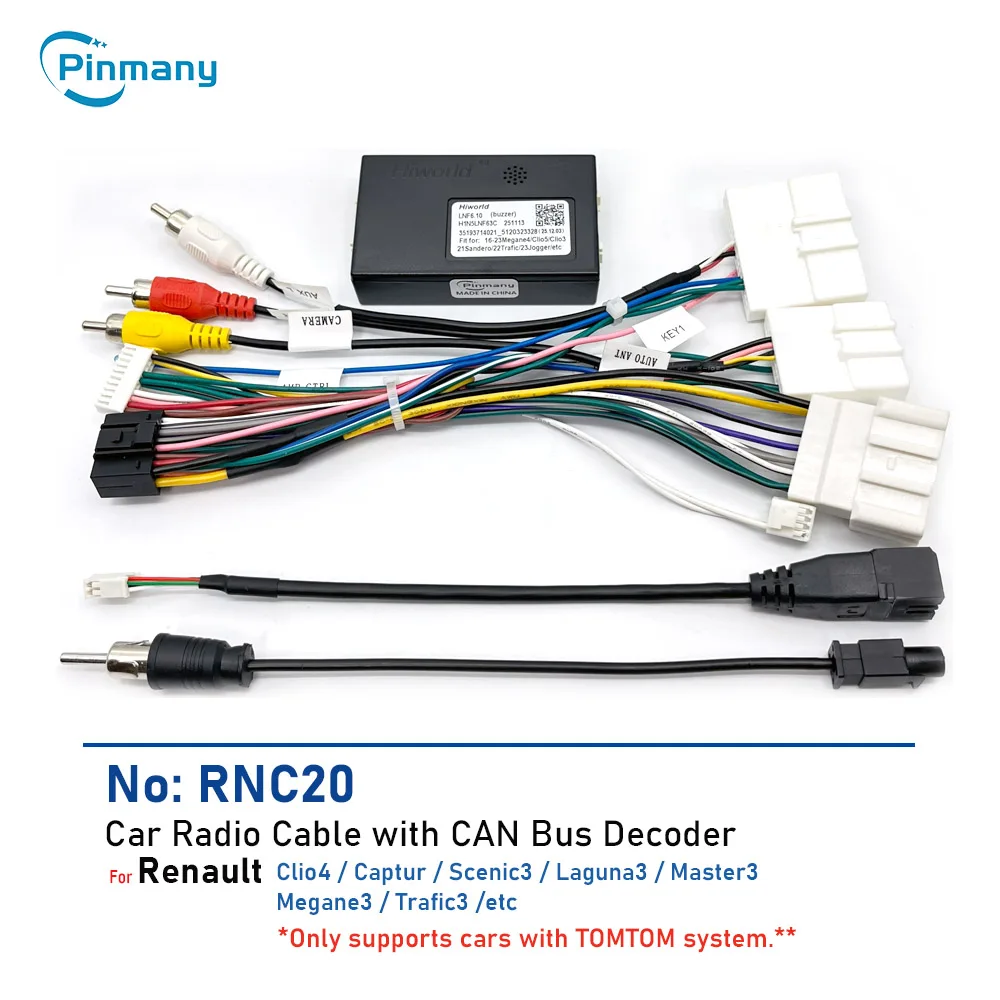 Autoradio-Kabeladapter CAN-Bus-Decoder RNC20 für Renault Captur Megane Scenic Laguna Master Trafic 3 Clio 4 mit TOMTOM-System Image