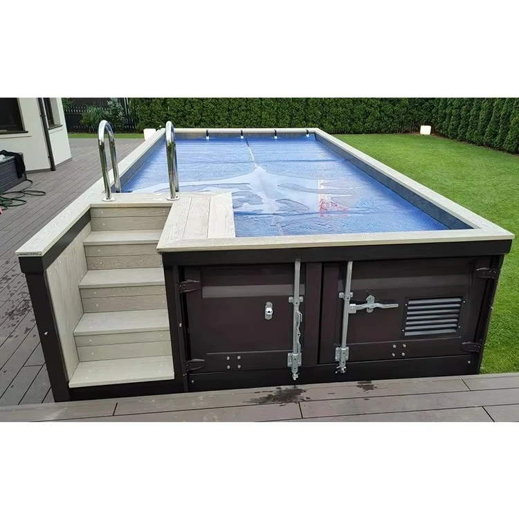 20-Fuß-Stahlbehälterpool, langlebiger tragbarer Behälterpool zum Schwimmen im Freien Image