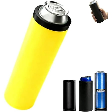 Double Tactical Reload Can Holder-Ultra Chill System Can Fill Two 12-Ounce Cans with Assault Tactical Insulation Sleeve Suitable for Beer and Soda (Yellow)