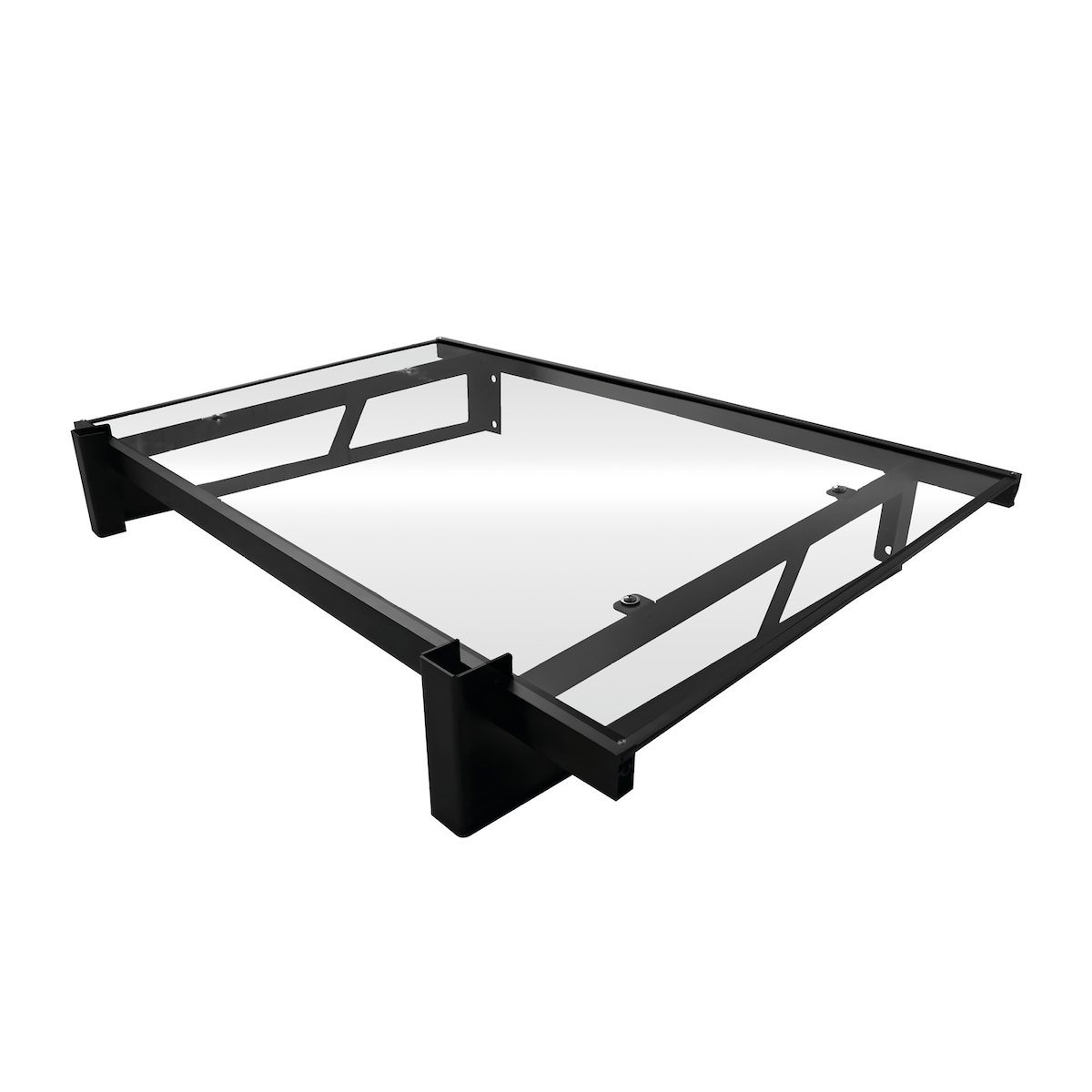 Wasabi - Vordach Haustür 120x100cm – Massives Polycarbonat 2,7mm – Eisenhalterungen – Einfache Montage Image