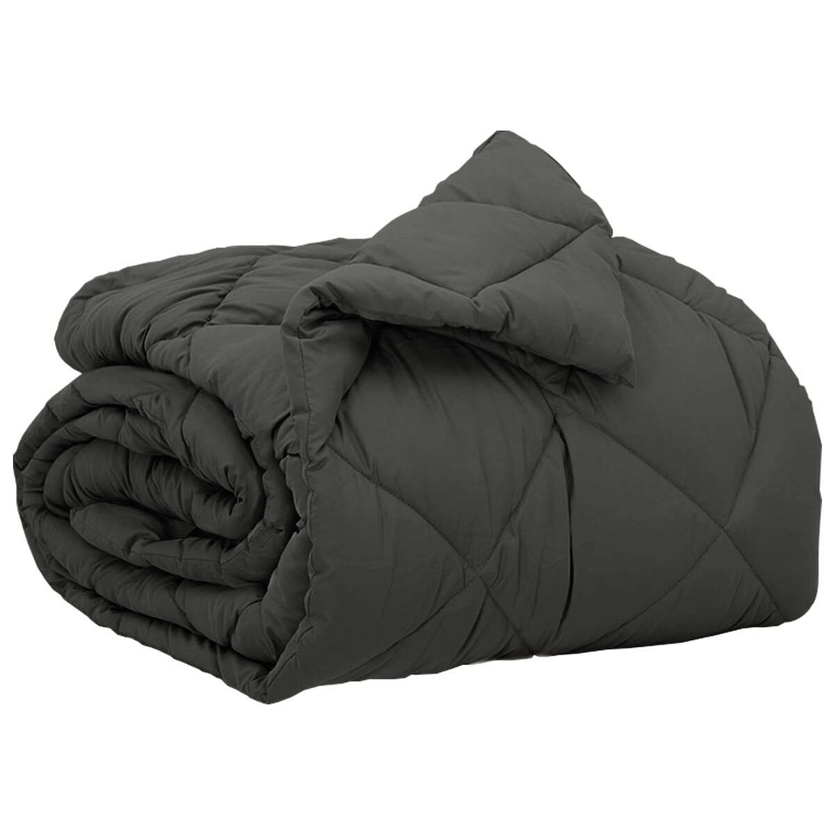 vidaXL Ganzjahresbettdecke Anthrazit 220 x 140 cm Mikrofaser Image