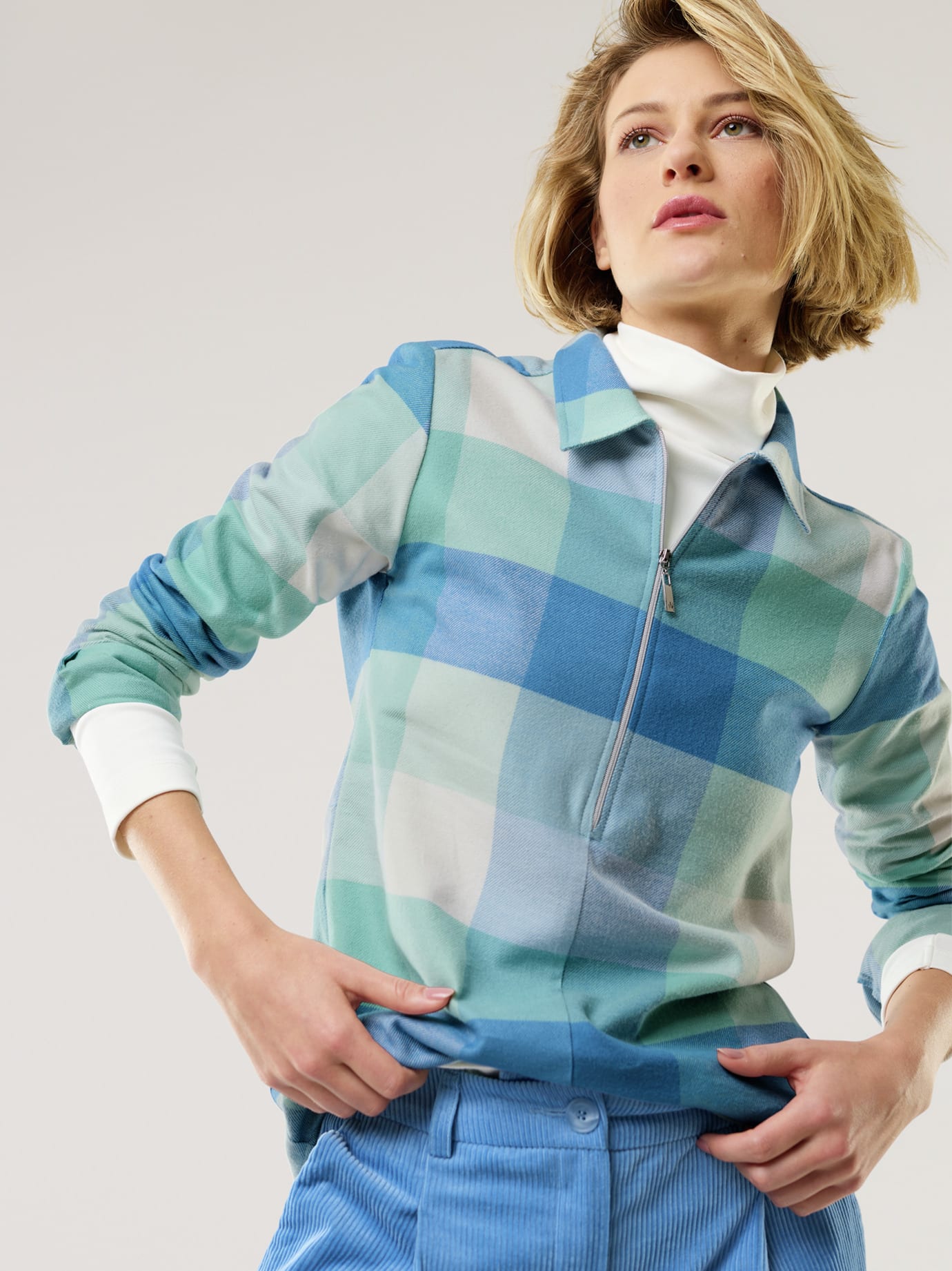Kuschelflanell Zip-Bluse Image