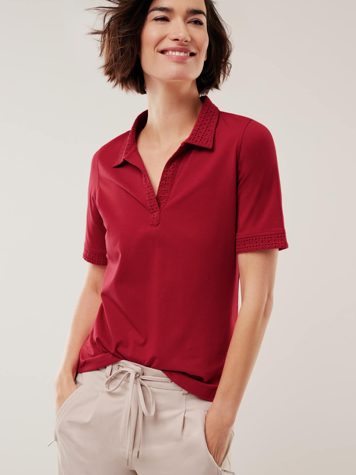 Poloshirt Lochstickerei Image