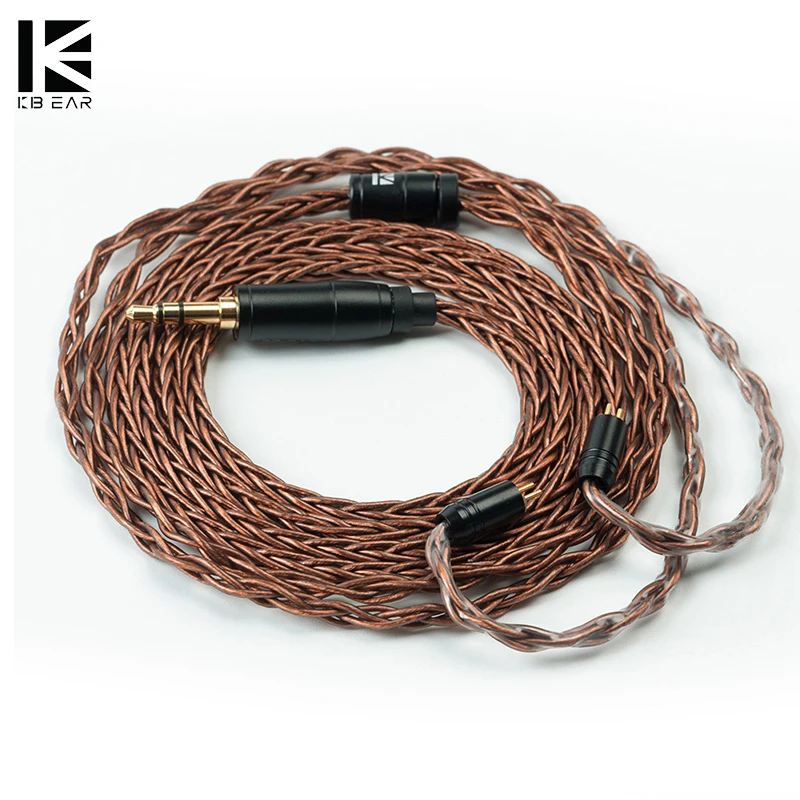 Connettore per cuffie MMCX/2pin/QDC per auricolari KZ BL-03 IEM cavo auricolare in rame privo di ossigeno KBEAR 8 Core 2.5/3.5 MM