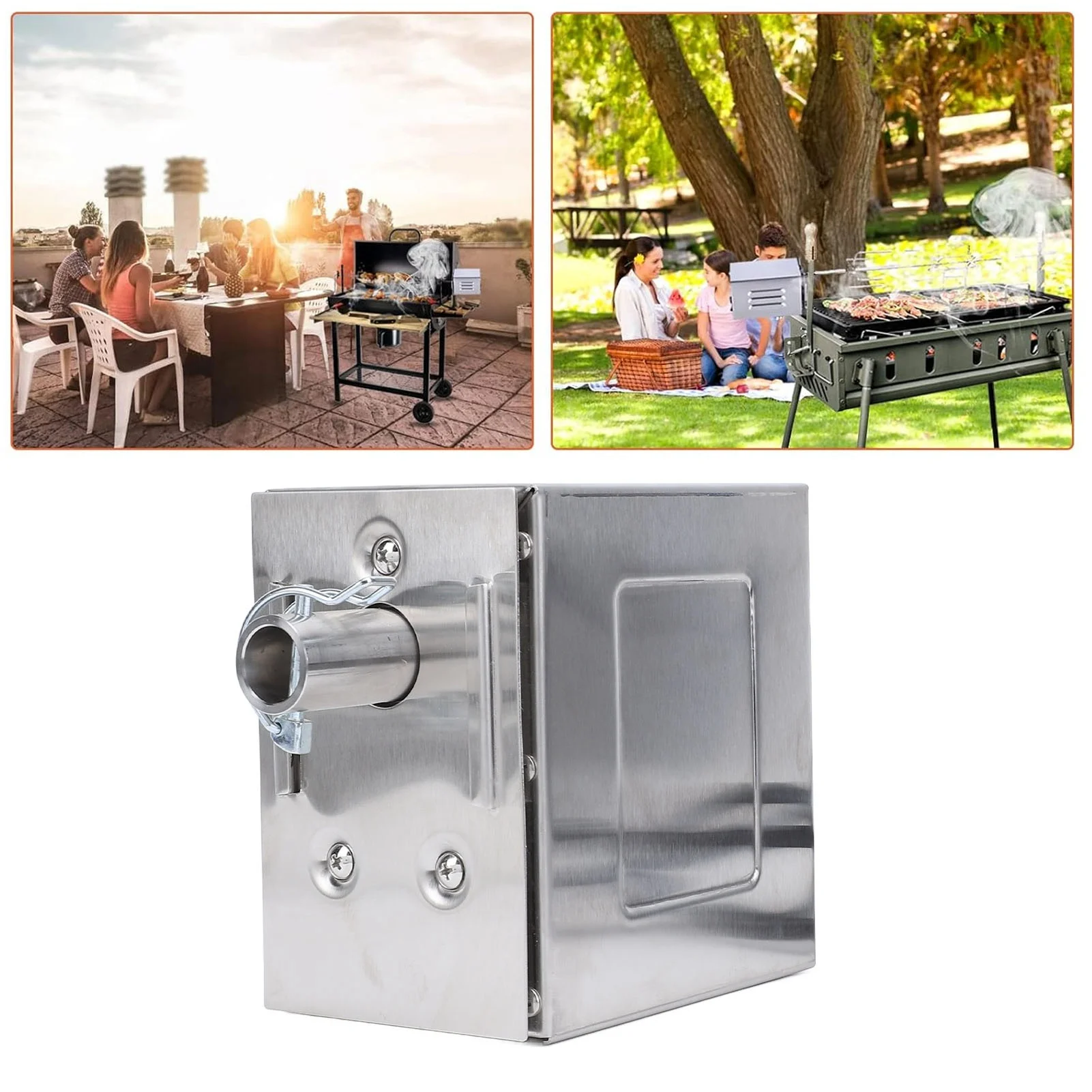 Grill Elektrischer Ersatz-Rotisserie-Motor Grill Rotisserie-Motor Hohe Tragfähigkeit 200-250 kg Torsion 100–240 V für Camping Image