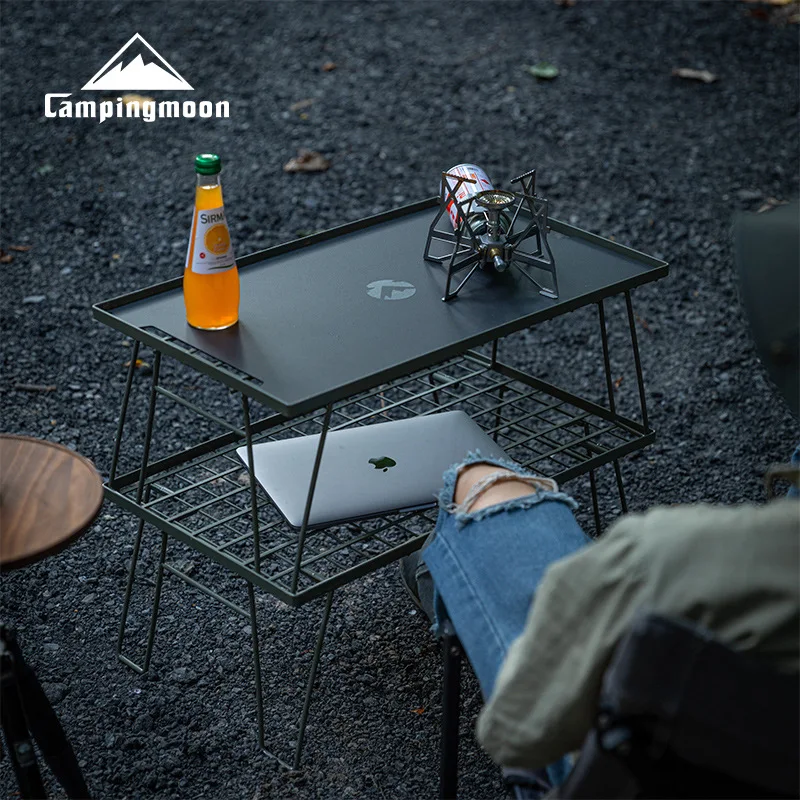 T-2308 IGT Platte Klapptisch Camping Picknick Tisch Bord Aluminium Legierung Heißer Verkauf Schwarz Outdoor Tisch Tragbare Moderne