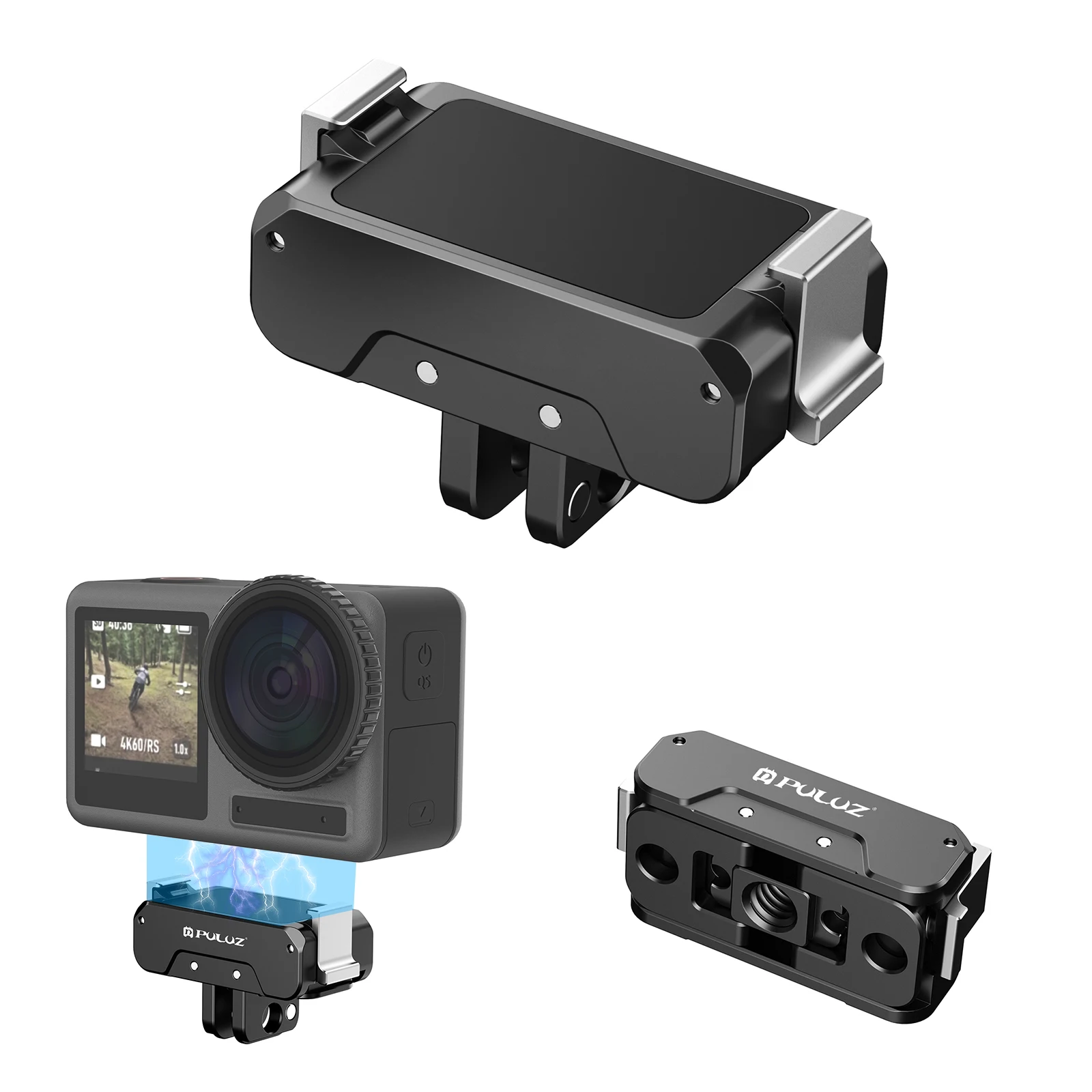 PULUZ Für DJI Osmo 360/DJI Osmo Action 5 Pro/4/3 Magnetische Schnellspanner Metallbasis Aluminium Zubehör Image