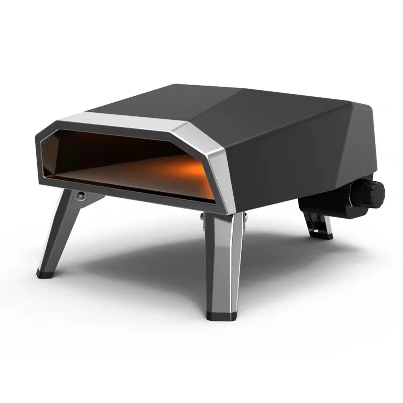 1-Deck kleiner tragbarer Gas-Pizzaofen für den Außenbereich, Pizzaofen, Gasofen für Pizza, kommerzielles Backen im Freien, Bäckereiausrüstung Image