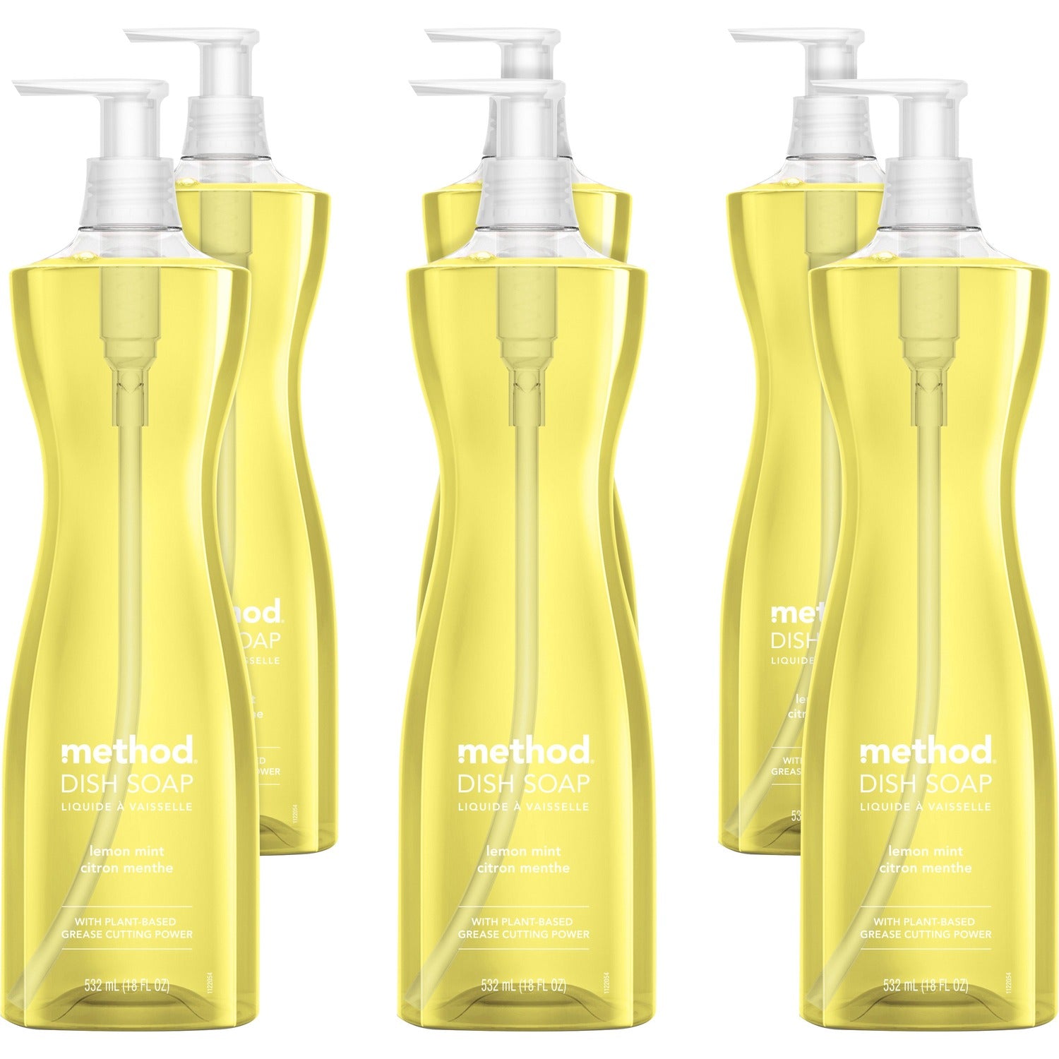 Method Products Inc. 01179CT Dish Soap, Lemon Mint, 18 oz Pump Bottle, 6/Carton - Case of 6 mth01179ct