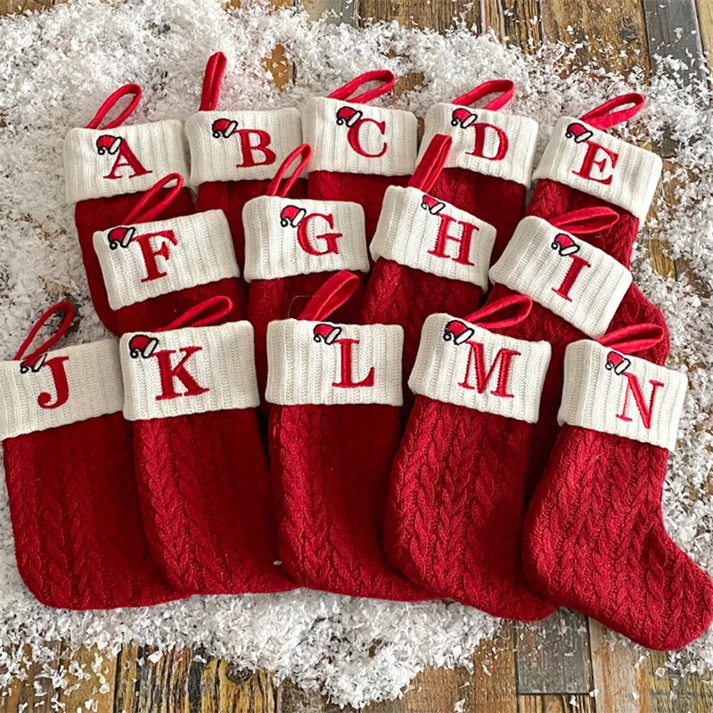 1PC Weihnachten Socken Weihnachtsstrumpf Weihnachtsdekorationen Langlebig Hohe Kapazität Süßigkeiten Tasche Dekorationen Weihnachtsgeschenk Tasche Image