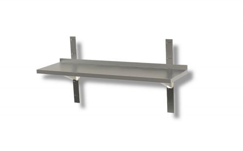 VM Europa - Edelstahl Wandregal - Einfach Montierbar - AISI 430 Legierung - Wandregal Küchenregal Gastronomie: 160 x 40 cm / doppelt / 40 kg Image