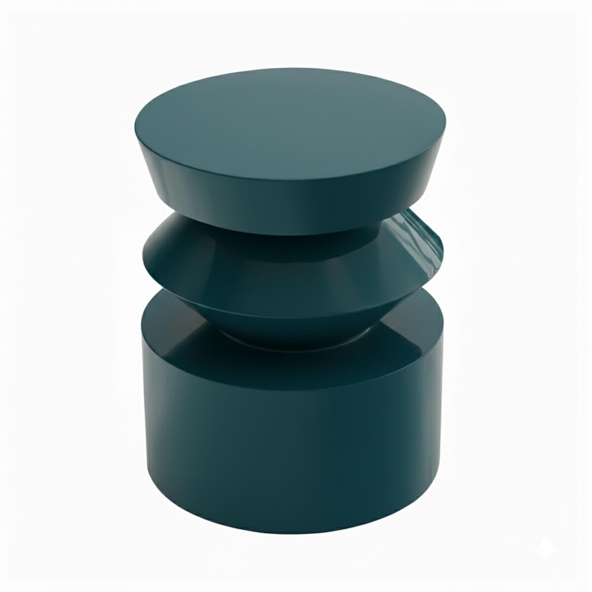 Oviala Business Türkisblauer Beistelltisch, lackiert, 40 cm Durchmesser Image