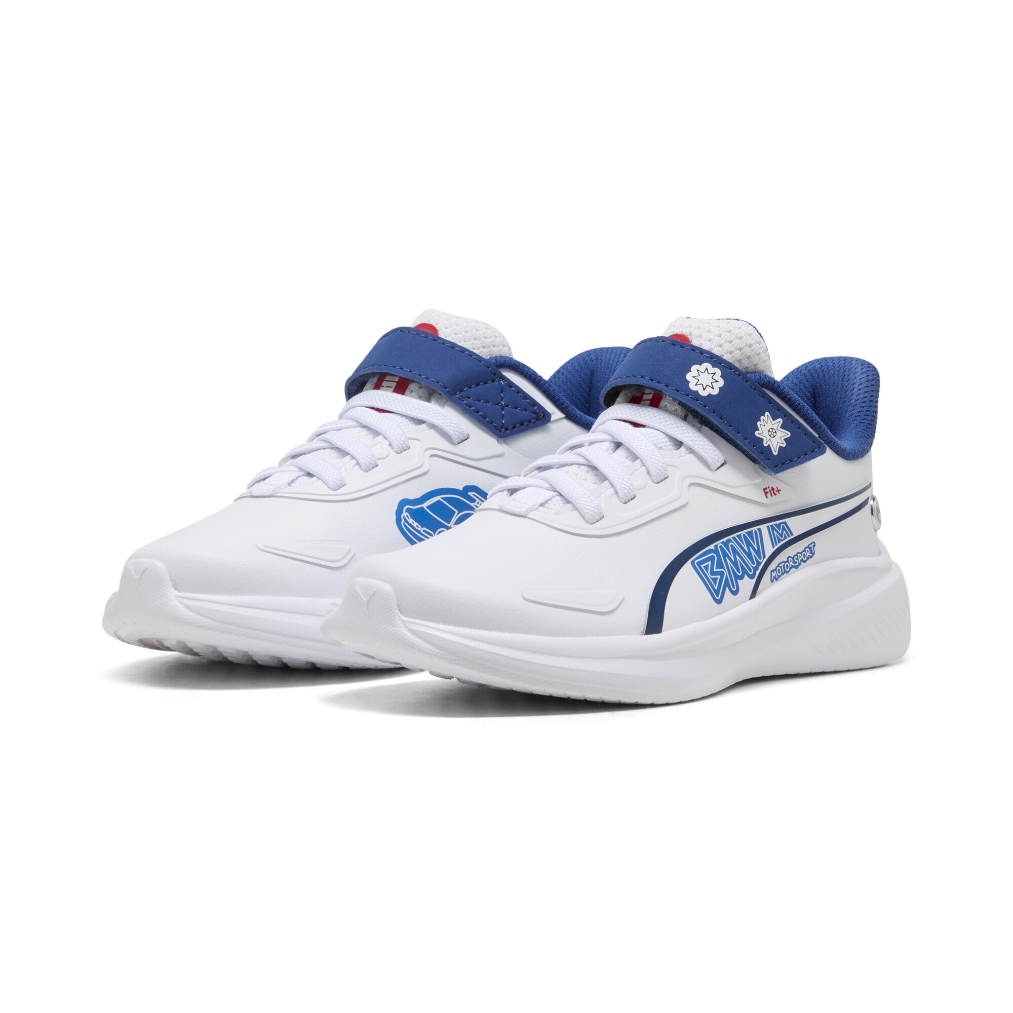 Sneaker PUMA "BMW M MOTORSPORT Skyrocket Lite Sneakers Kinder", Kinder, Gr. 34, weiß, Obermaterial: Synthetik, Textil; Futter: Textil; Innensohle: Textil; Laufsohle: Synthetik, Schuhe Sneaker