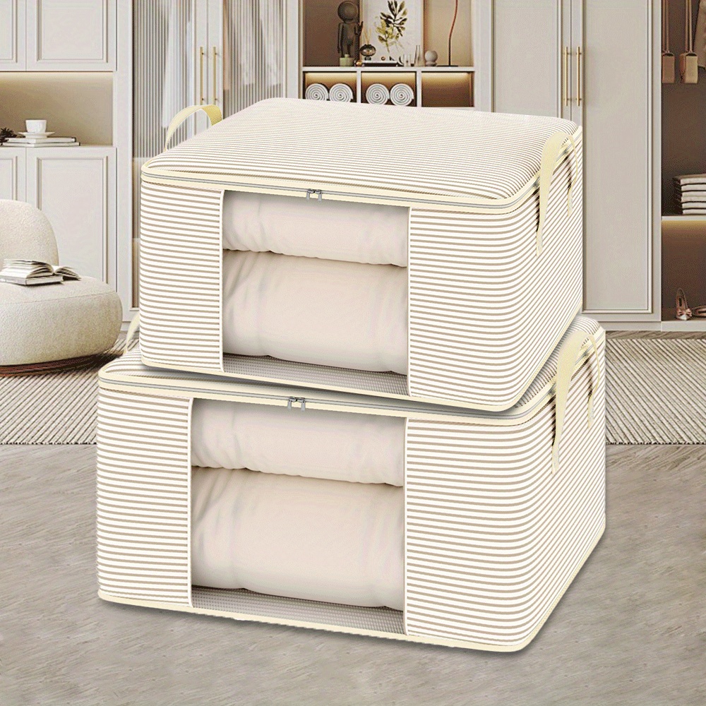 Thickened Zipper Organizer, Large Capacity Storage Bag, Foldable Dustproof Quilt Clothes Storage Bag m