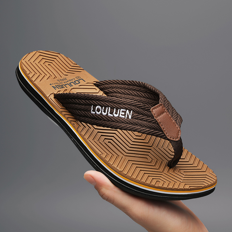 Men's Super Comfortable New Flip Flops, Cool Classic Summer Slippers, Fashionable Beach Shoes, Perfect For Men's Outdoor 2 40